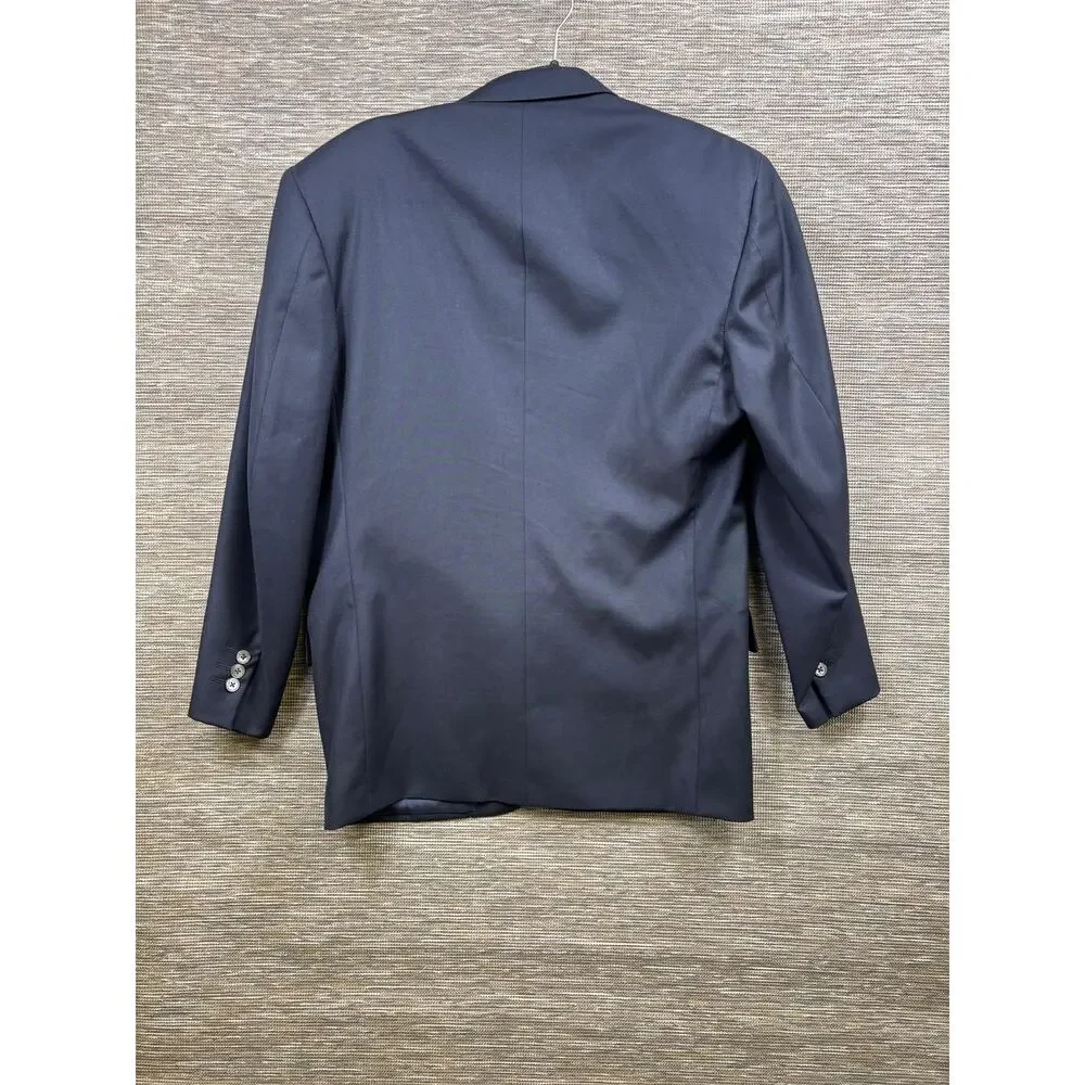 Corneliani Blazer Mens 50 Blue Virgin Wool Suit Jacket Made In Italy Two Button